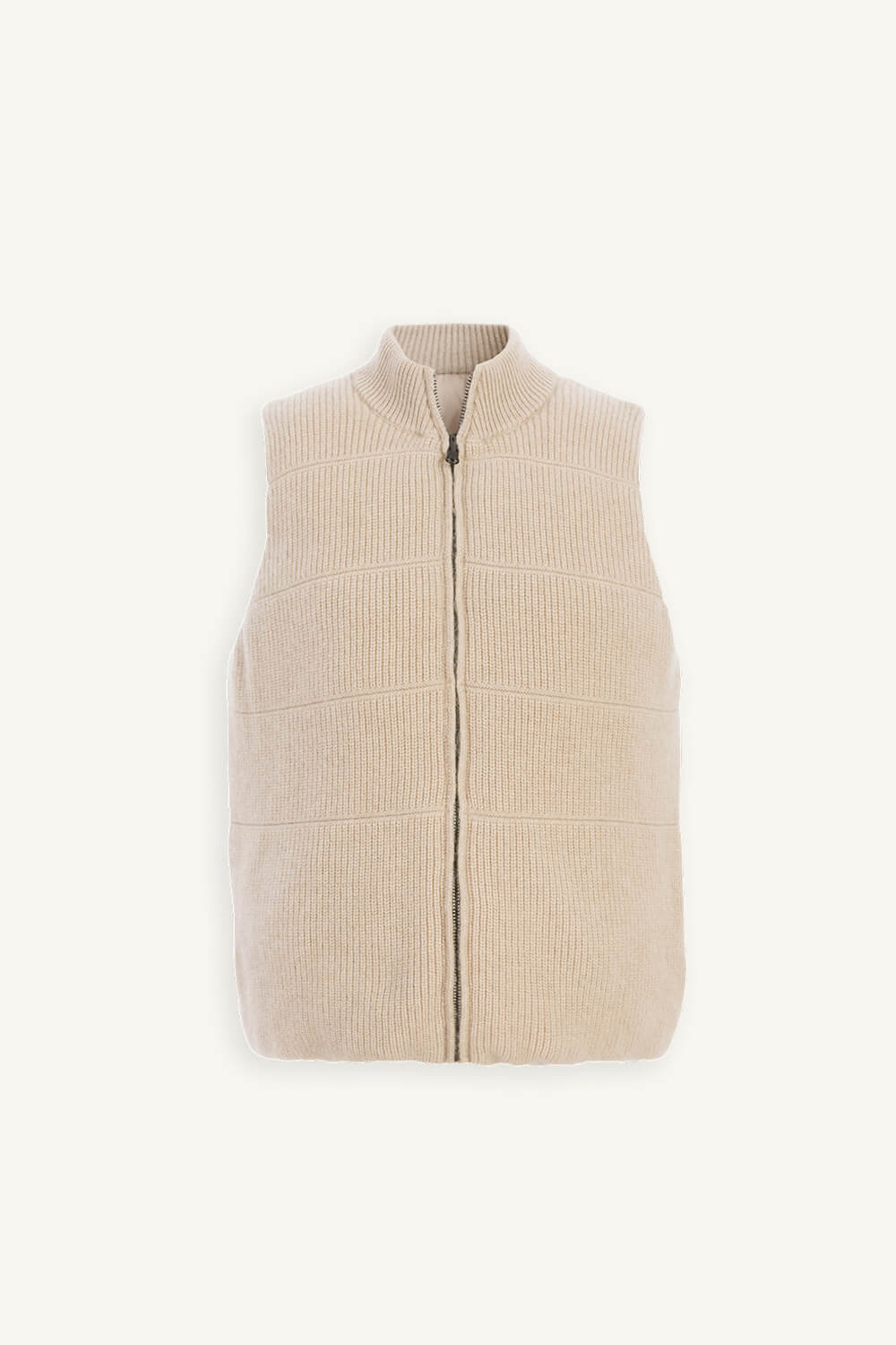 front 100%羊絨雙面穿鵝絨背心